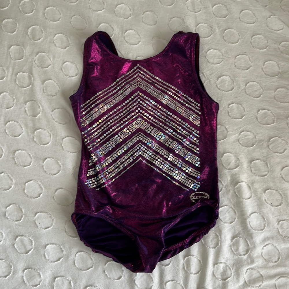 GK Pink Sequin Leotard